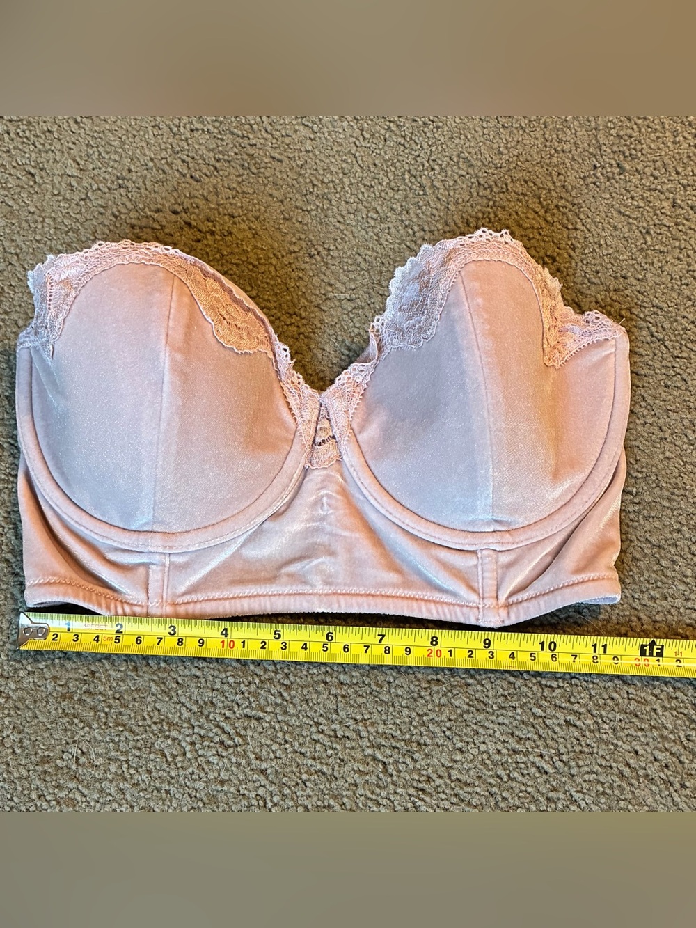 Victoria’s Secret Dream Angels Lined Bandeau Bra Size 34DD Corset Missing Straps - Picture 3 of 12